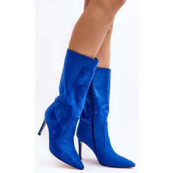 women`s mid-calf high-heeled boots σε προσφορά