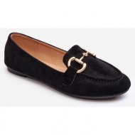  women`s loafers with eco-suede trim, black winalita