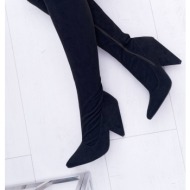  women`s heeled boots suede black tamaris