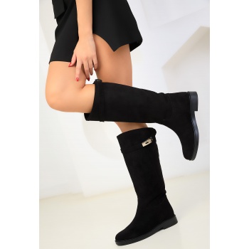 soho women`s black suede boots 18576 σε προσφορά