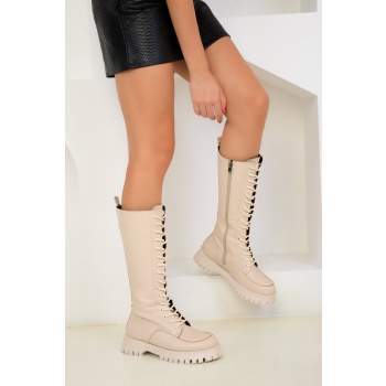 soho beige women`s boots 18565 σε προσφορά