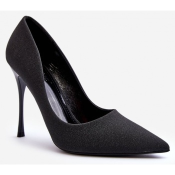 black glittering tiberon high heels σε προσφορά