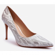  klonisa silver glittering embellished high heels
