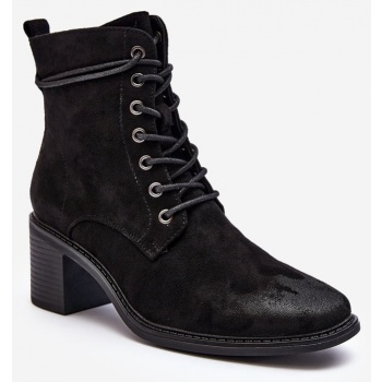 women`s lace-up ankle boots with low σε προσφορά