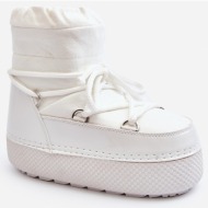  women`s lace-up snow boots white toolsa