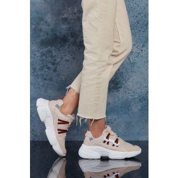 dark seer μπεζ λευκά γυναικεία sneakers σε προσφορά