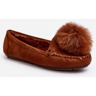  women`s loafers with camel novas fur