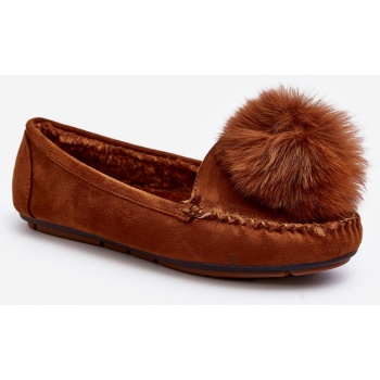 women`s loafers with camel novas fur σε προσφορά