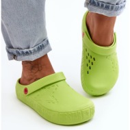  women`s lightweight flip-flops crocs big star green