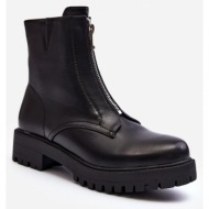  women`s zip-up boots black tisaia