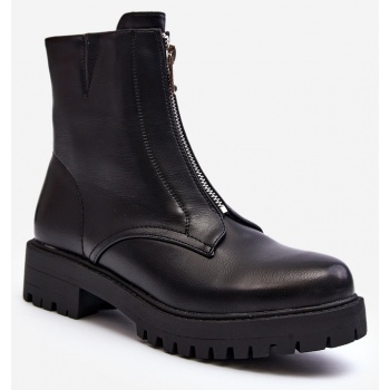 women`s zip-up boots black tisaia σε προσφορά