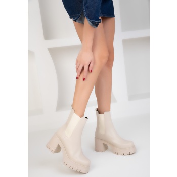 soho women`s beige boots & bootie 18634 σε προσφορά