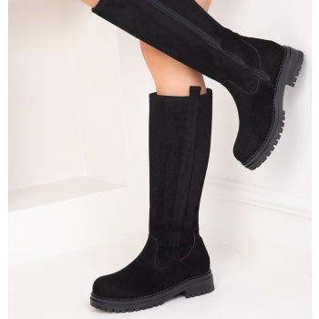 soho women`s black suede boots 17497 σε προσφορά
