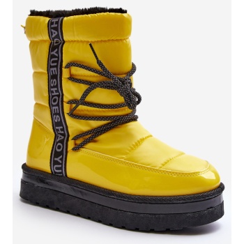 women`s snow boots with yellow lilar σε προσφορά