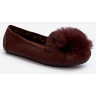  women`s loafers with brown novas fur
