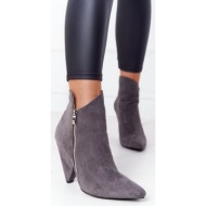  asymmetrical high heeled shoes lu boo black gray