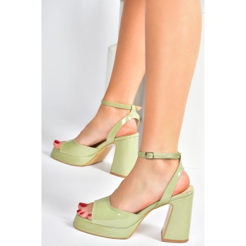 fox shoes green patent leather thick σε προσφορά