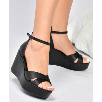 fox shoes women`s black wedge heels σε προσφορά