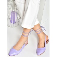  fox shoes women`s lilac tied ankle flats shoes