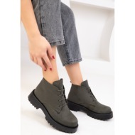  soho khaki suede women`s boots & bootie 18719