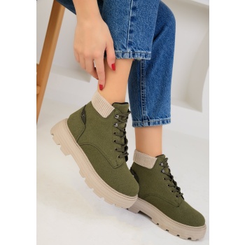 soho khaki suede women`s boots  σε προσφορά