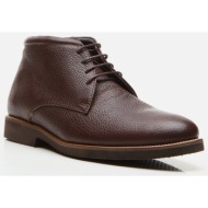  hotiç genuine leather brown men`s classic boots