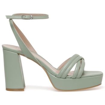 i̇nci 3fx women`s green heeled sandals