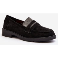  women`s decorated loafers black by dananei