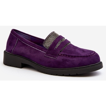 women`s embellished purple loafers by σε προσφορά