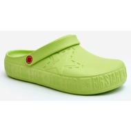 men`s lightweight flip-flops crocs big star green
