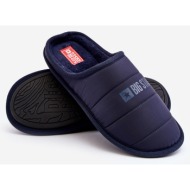  men`s classic navy blue big star slippers