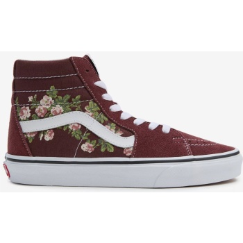 burgundy women`s ankle suede sneakers σε προσφορά