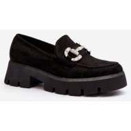  women`s loafers with black ellise embellishment
