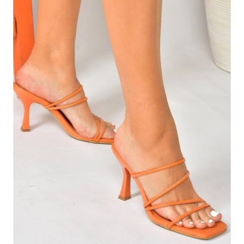 fox shoes orange thick heeled women`s σε προσφορά