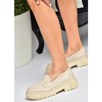 fox shoes p6520345009 beige thick soled σε προσφορά