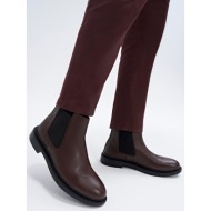  hotiç genuine leather brown men`s casual boots