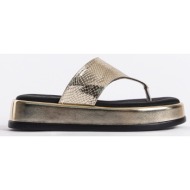  capone outfitters women`s wedge heel stone flip flops