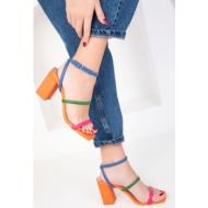  soho orange-multi women`s classic heeled shoes 17801