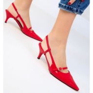  soho women`s red patent leather classic heeled shoes 18799