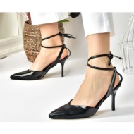  fox shoes women`s black pointed toe ankle-heeled shoes