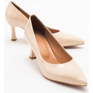  luvishoes women`s pedra nude patent leather heeled shoes