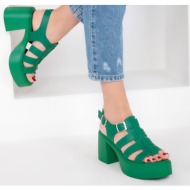  soho green women`s classic heeled shoes 18823