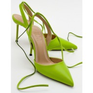  luvishoes bonje green women`s heeled shoes
