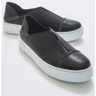  luvishoes 100 black leather women`s sneakers