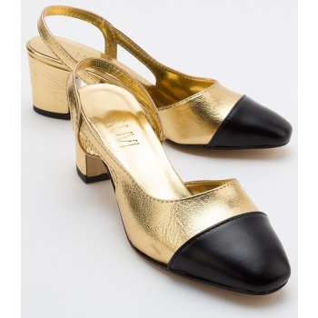 luvishoes s3 gold-black women`s heeled