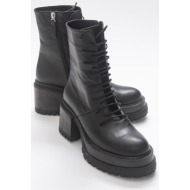  luvishoes tatia black skin genuine leather women`s boots