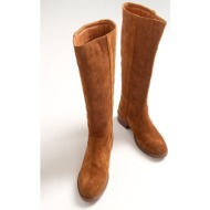  luvishoes floral tan suede genuine leather women`s boots.