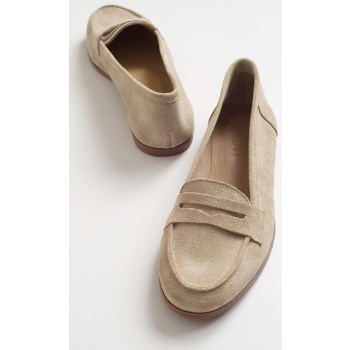 luvishoes f02 women`s beige suede flats σε προσφορά