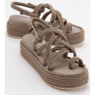  luvishoes juney women`s dark beige sandals