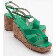  luvishoes ductus women`s green filling sole sandals